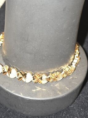 22kgp Dubai Jewelry Gold-Tone X Link Bracelet - Women Jewelry
